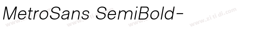 MetroSans SemiBold字体转换
